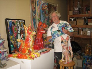 Artist Gary Dinnen in his Sacramento Studio.