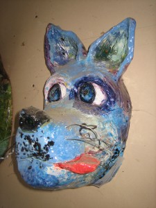 Ceramic dog, Gary Dinnen, glazed ceramic.